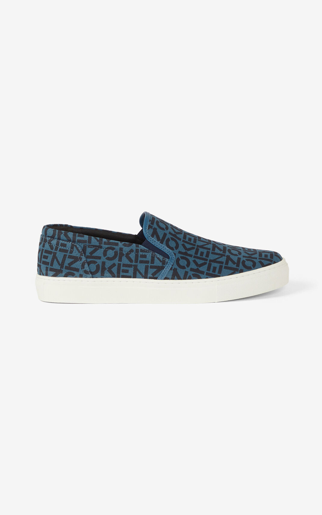 Kenzo K Skate Monogram laceless Sneakers Heren DonkerBlauw | 68352YVEC